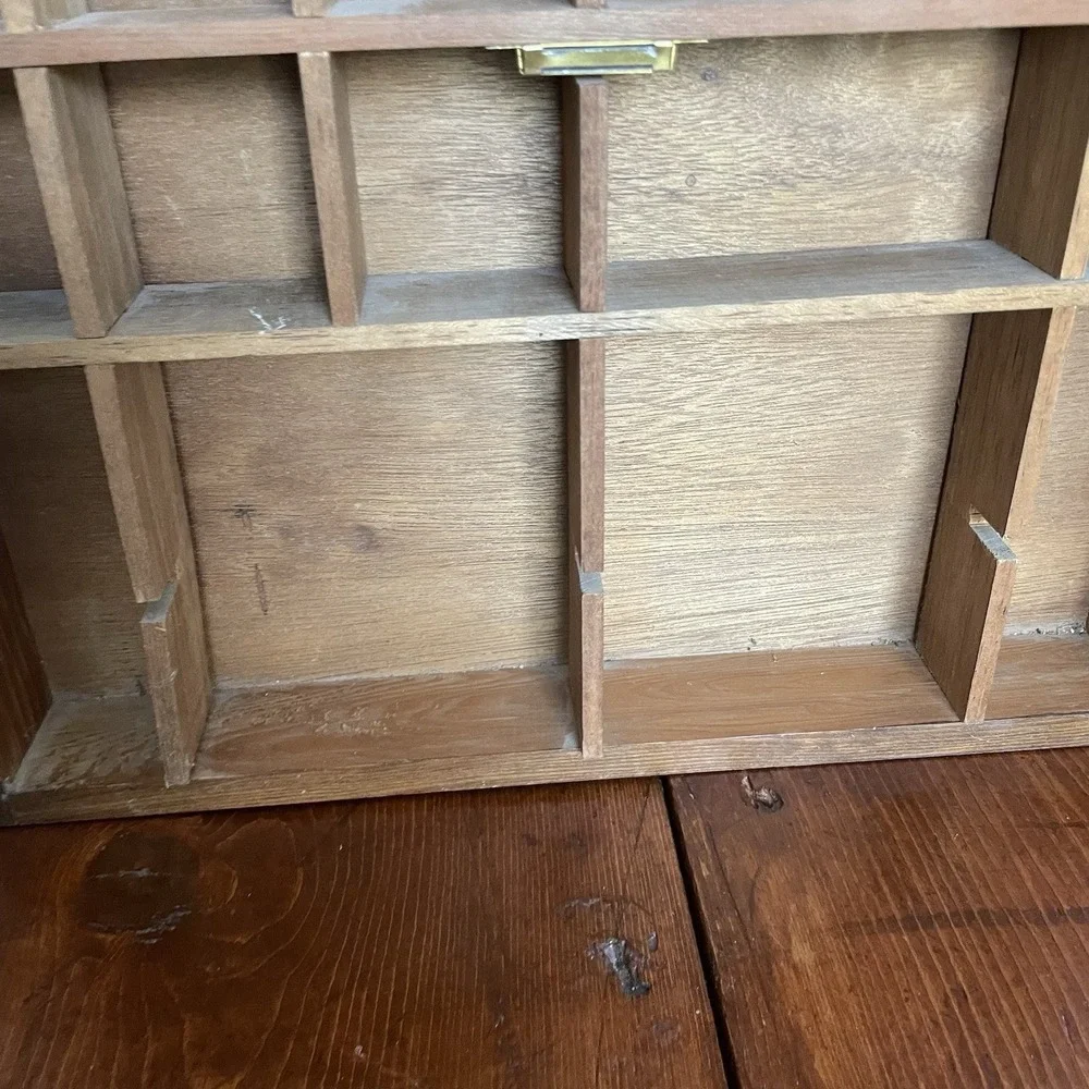 Vintage Enesco My Collection Display Cabinet Glass Doors Wall Mounted